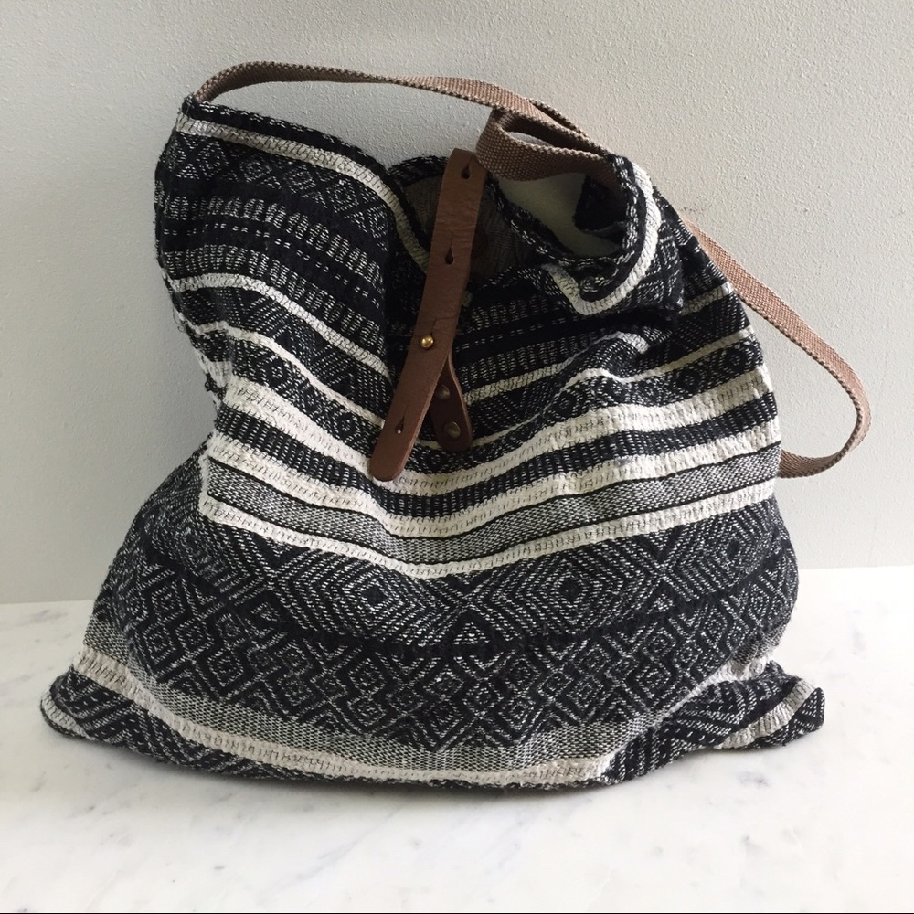 Vintage Tribal jacquard fabric cross shoulder bag